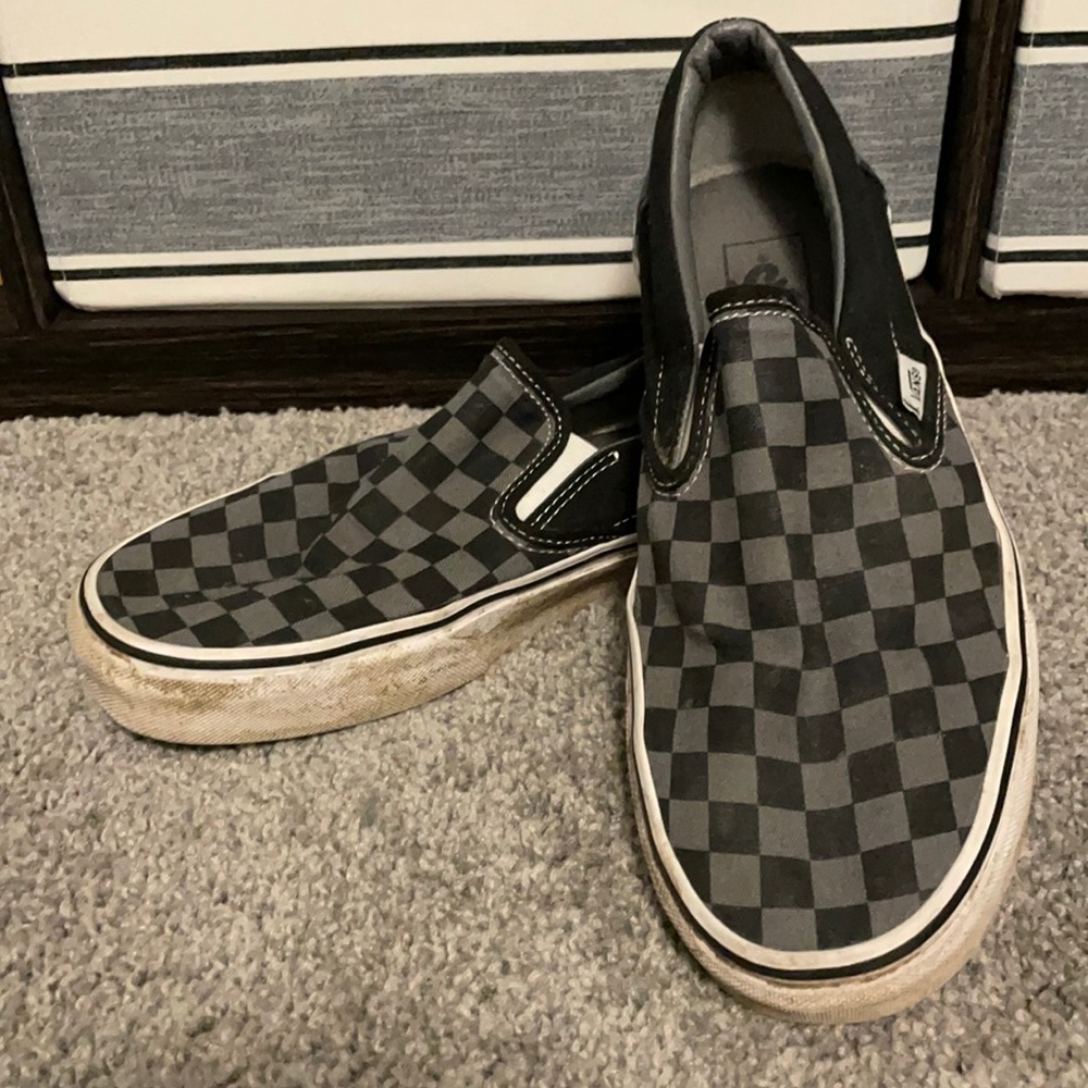 Vans grey/black slip on